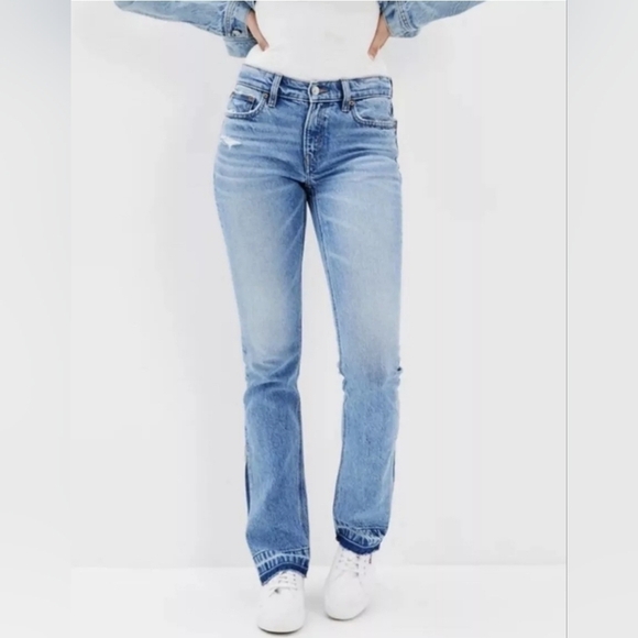 American Eagle '90s Low Rise Skinny Kick Boot Jeans Size 16 - Picture 1 of 11